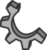 Half Gear Clip Art